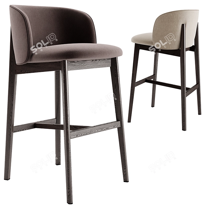 Sleek Calligaris Abrey Stool 2017 3D model image 1