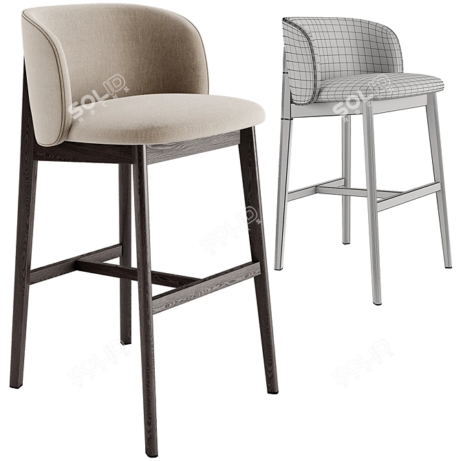 Sleek Calligaris Abrey Stool 2017 3D model image 3