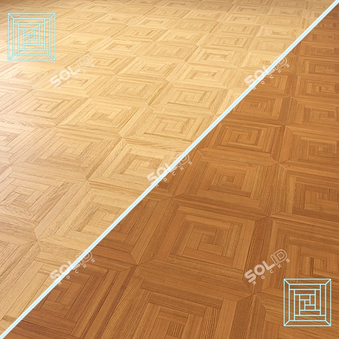 Premium 3D Wood Flooring Model 3D model image 1