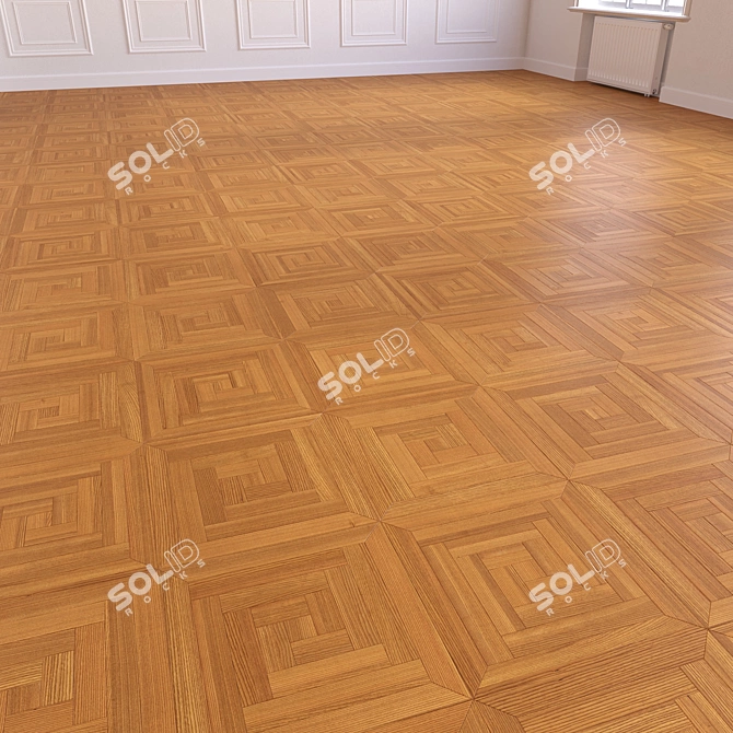 Premium 3D Wood Flooring Model 3D model image 3