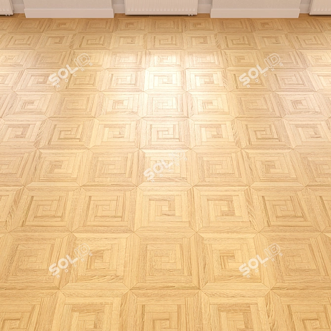 Premium 3D Wood Flooring Model 3D model image 4