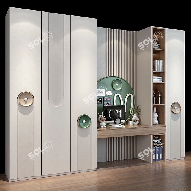 Customizable Children's Furniture Set 3D model image 2