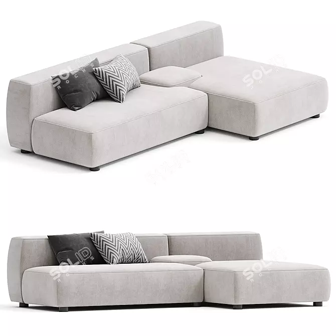 Elegant Lema Cloud Sofa Design 3D model image 1