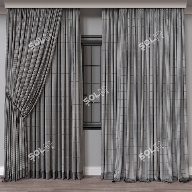  Versatile 3D Curtain Model 3D model image 4