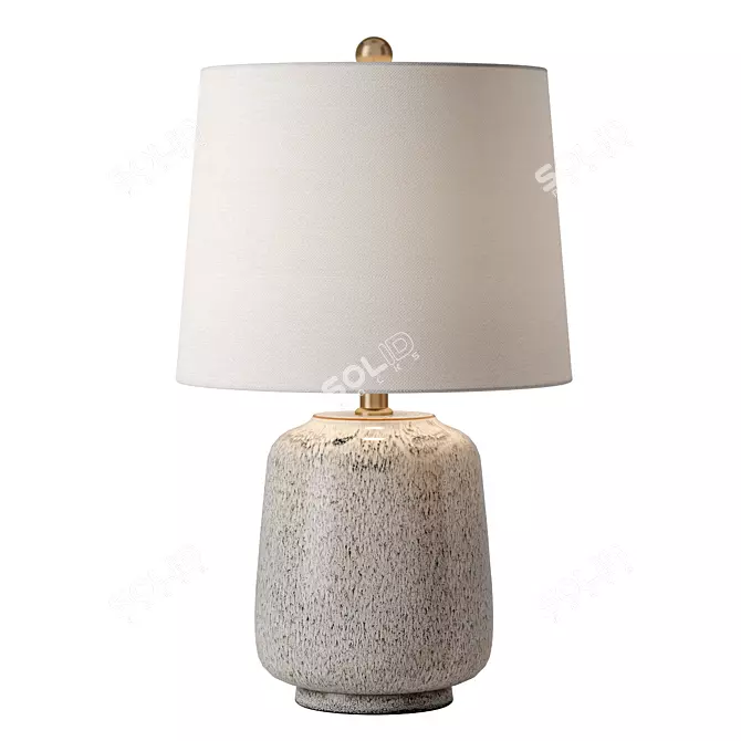 Ceramic Blue Droplet Table Lamp 3D model image 1