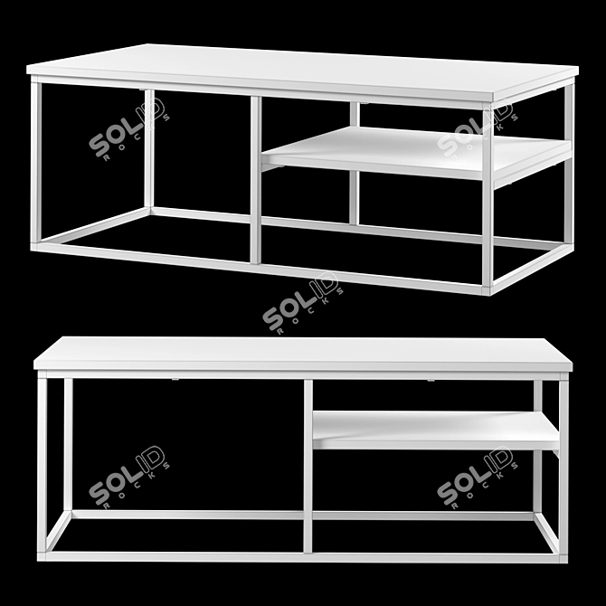 Modern Scandinavian Black Coffee Table 3D model image 2