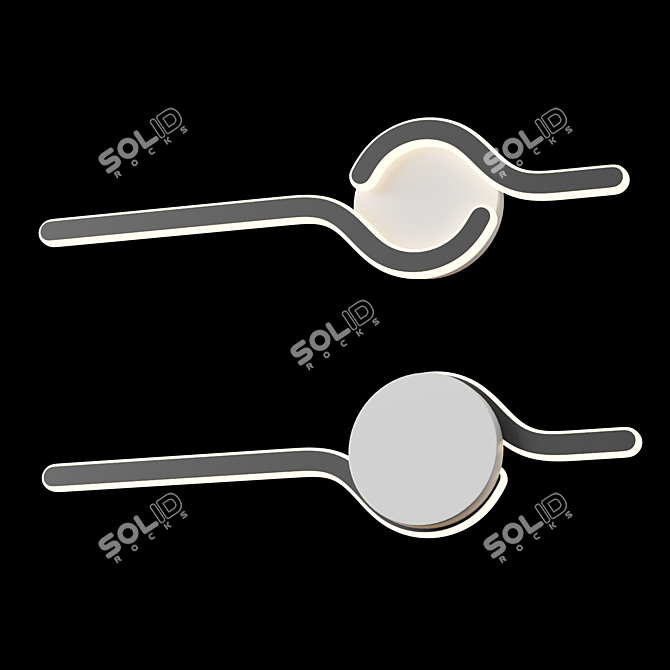 Curved LED Wall Lamp: Lampatron HARTO 3D model image 2