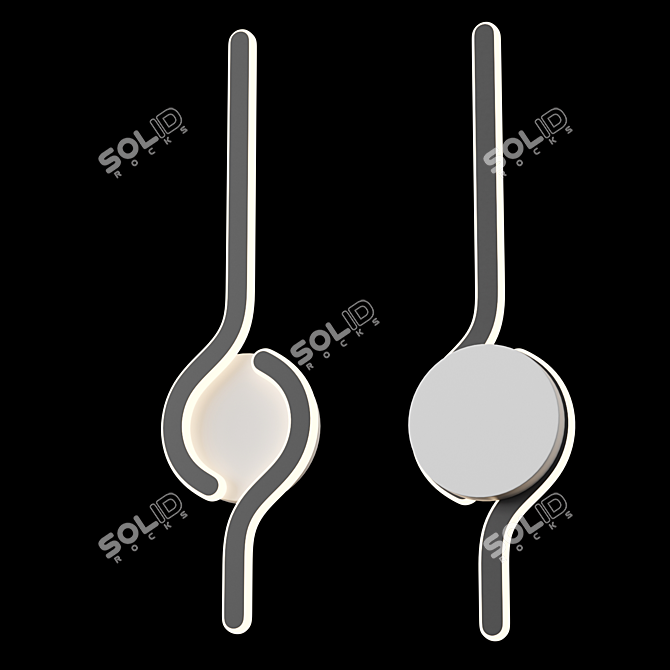 Curved LED Wall Lamp: Lampatron HARTO 3D model image 4