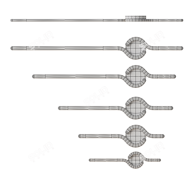 Curved LED Wall Lamp: Lampatron HARTO 3D model image 5