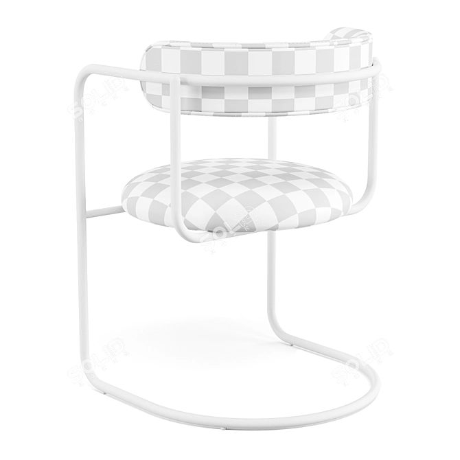 Stylish FF Cantilever Dining Chair 3D model image 5