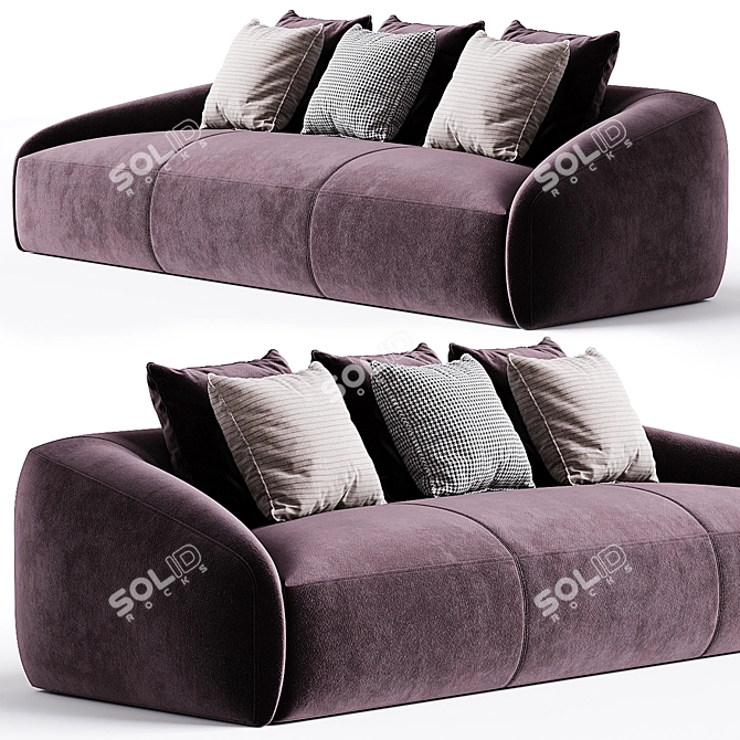 Contemporary Daija Sofa in Millimeters 3D model image 1