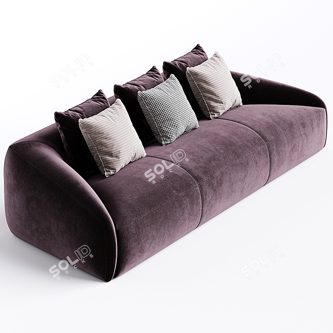 Contemporary Daija Sofa in Millimeters 3D model image 2
