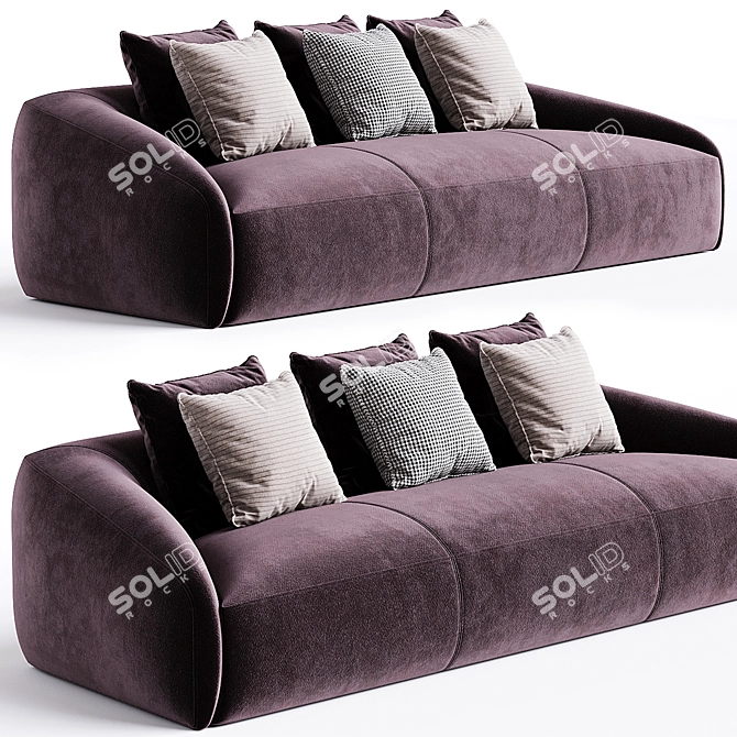 Contemporary Daija Sofa in Millimeters 3D model image 3