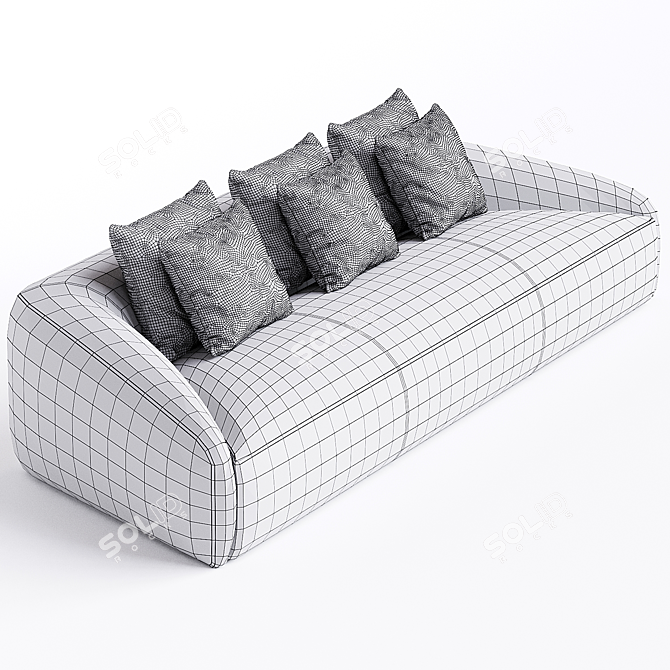 Contemporary Daija Sofa in Millimeters 3D model image 4