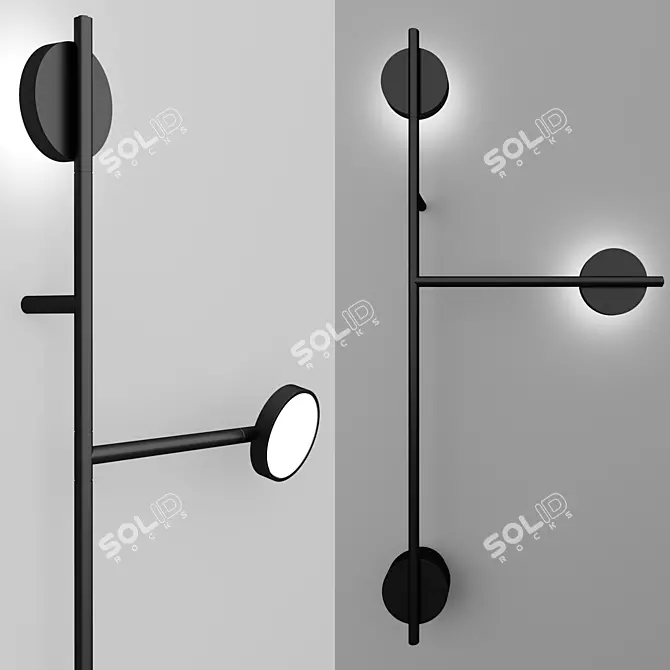 IGRAM Collection Floor Lamp with Side Table 3D model image 3