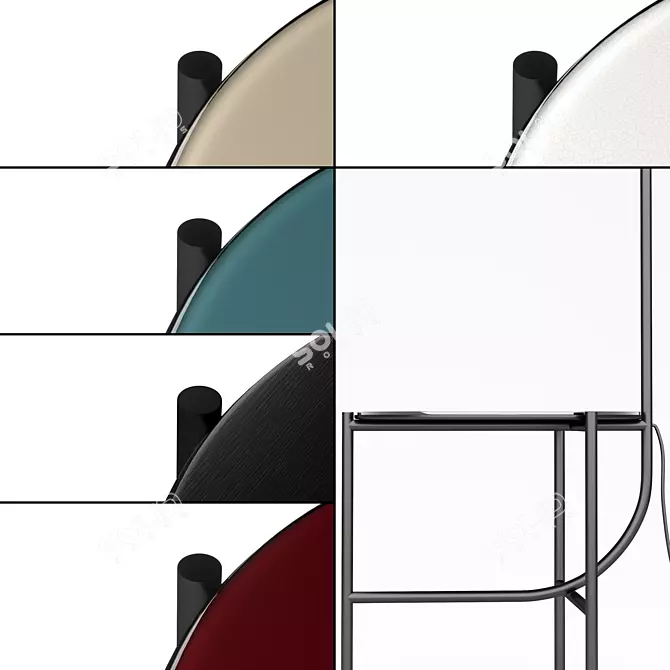 IGRAM Collection Floor Lamp with Side Table 3D model image 4