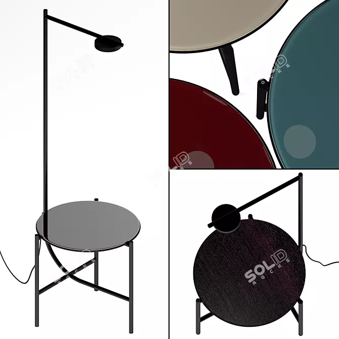 IGRAM Collection Floor Lamp with Side Table 3D model image 6