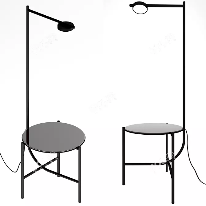 IGRAM Collection Floor Lamp with Side Table 3D model image 9