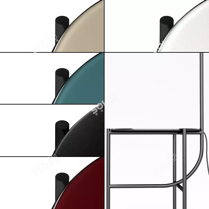 IGRAM Collection Floor Lamp with Side Table 3D model image 10