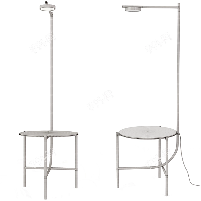 IGRAM Collection Floor Lamp with Side Table 3D model image 14