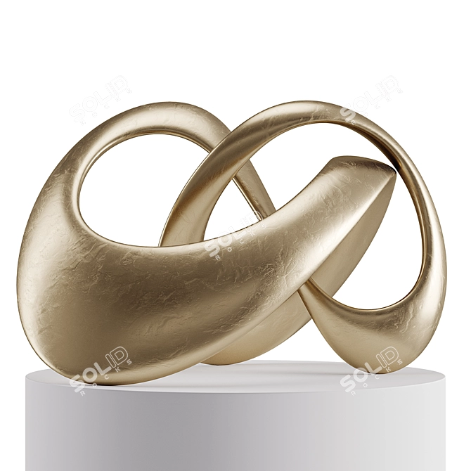 Infinity Loop Art Sculpture 3D model image 1