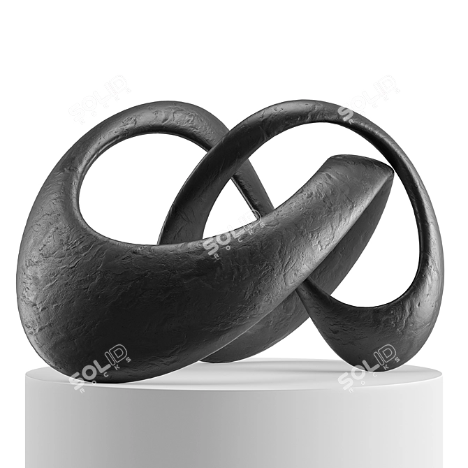 Infinity Loop Art Sculpture 3D model image 2