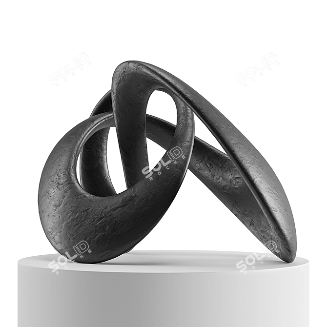 Infinity Loop Art Sculpture 3D model image 3