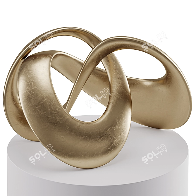 Infinity Loop Art Sculpture 3D model image 4