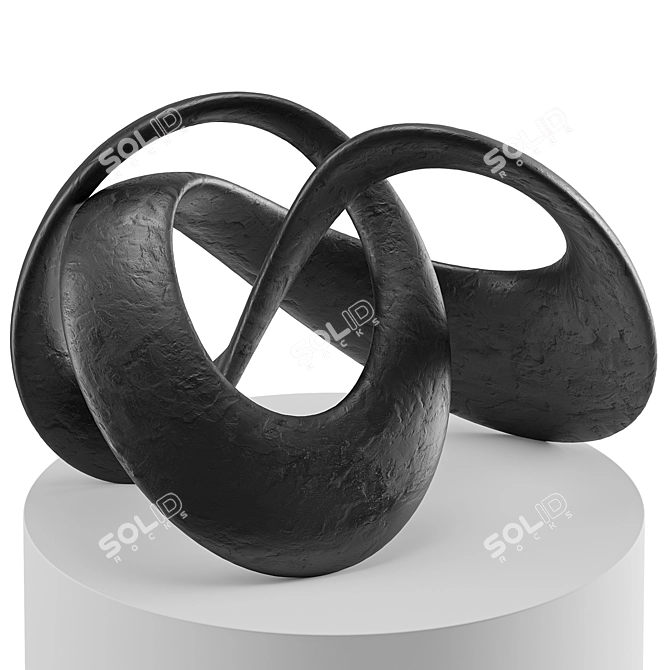 Infinity Loop Art Sculpture 3D model image 5