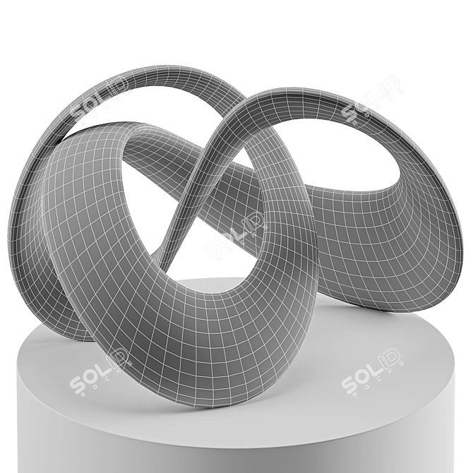 Infinity Loop Art Sculpture 3D model image 6