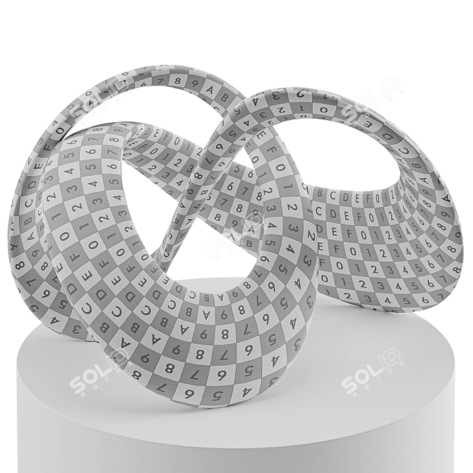 Infinity Loop Art Sculpture 3D model image 7