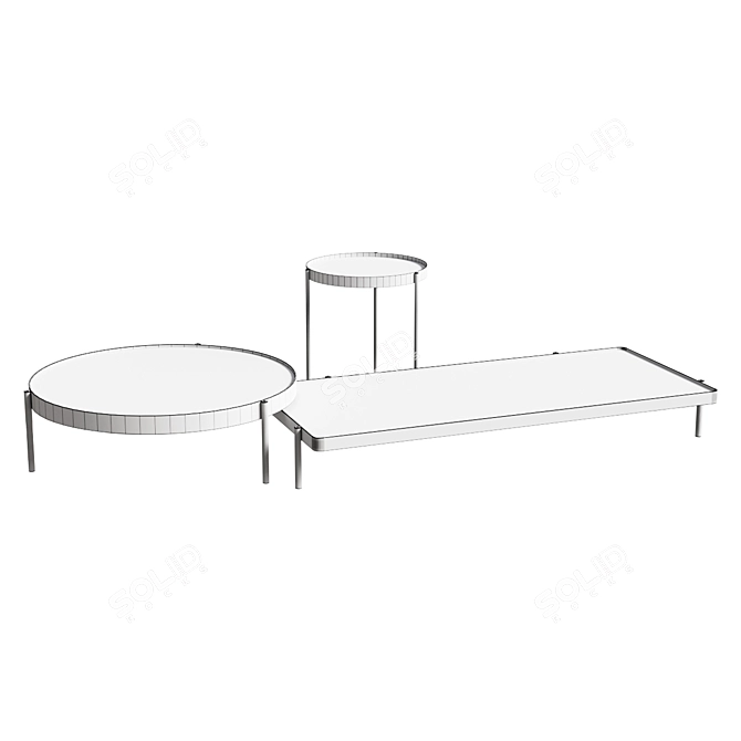 Elegant Valley Coffee Tables 3D model image 2