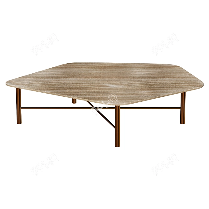 Elegant Cantori Shanghai Coffee Table 3D model image 1