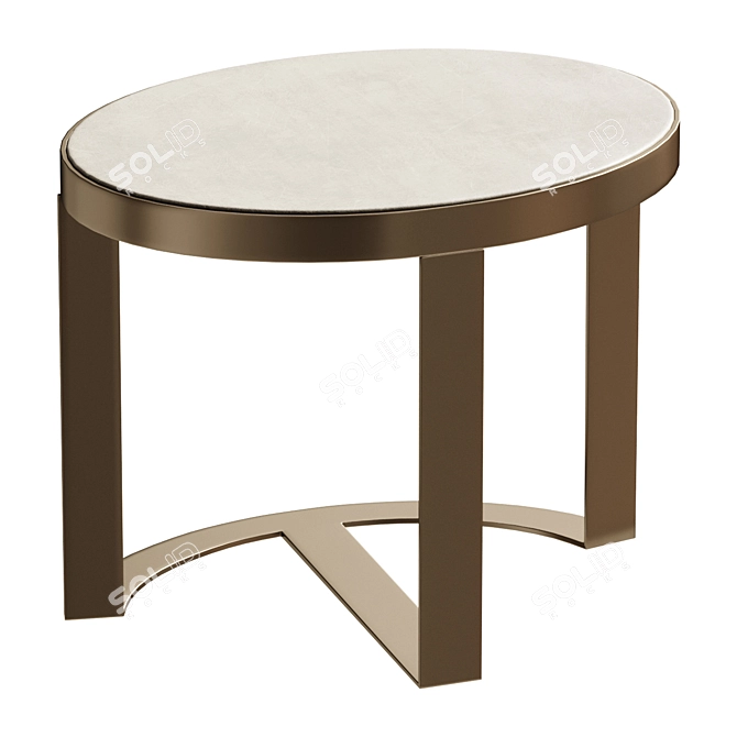 Venezia Elliptical Coffee Table 3D model image 1