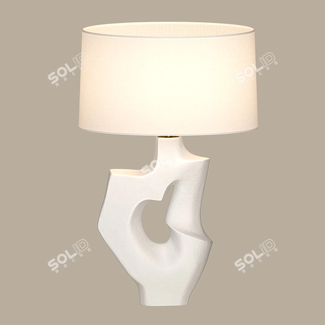 Sculptural Ceramic Torso Lamp 3D model image 1