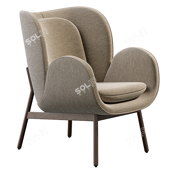 Modern Embracen Armchair Design 3D model image 6