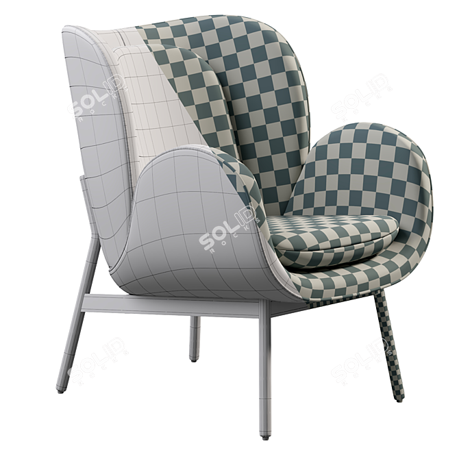 Modern Embracen Armchair Design 3D model image 7