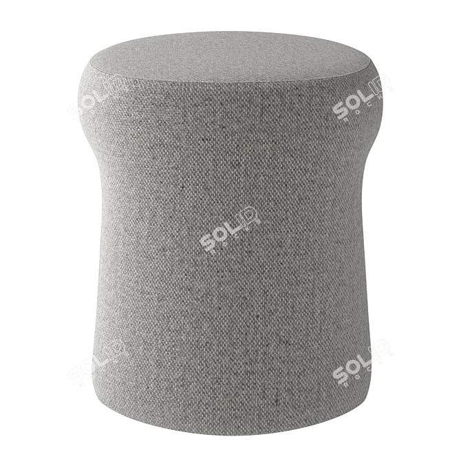 Luxurious Sheepskin Pouf 1756 Fabric 3D model image 16