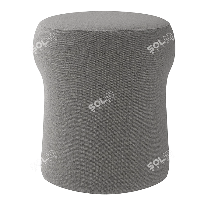 Luxurious Sheepskin Pouf 1756 Fabric 3D model image 21