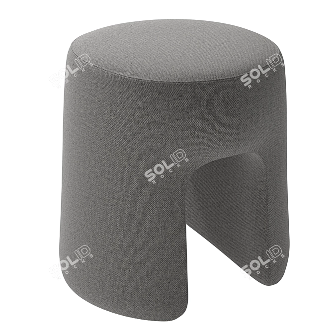 Luxurious Sheepskin Pouf 1756 Fabric 3D model image 22