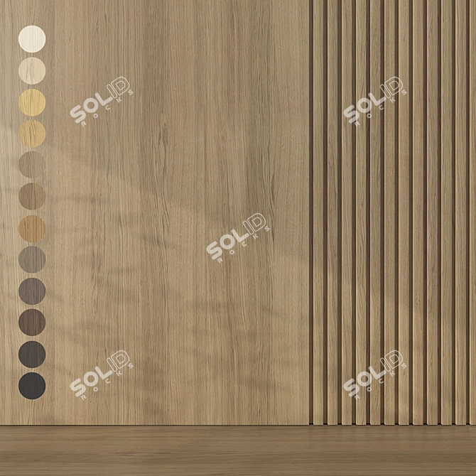Seamless Oak Textures Pack 081 3D model image 1