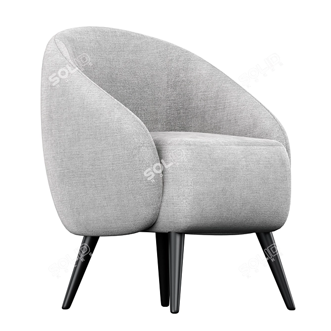 Modern Chic Mylo Accent Chair 3D model image 1