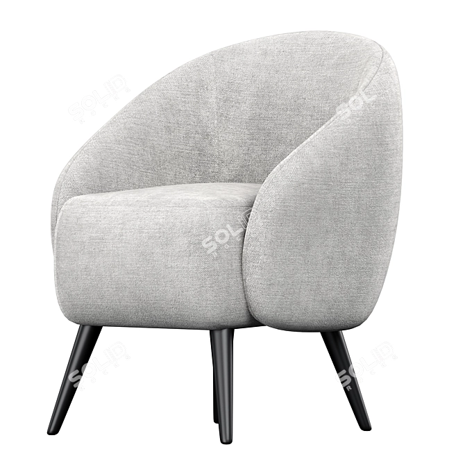 Modern Chic Mylo Accent Chair 3D model image 2