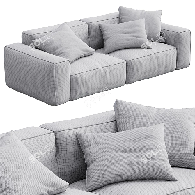 Modern Minimalistic Sofa Design 3D model image 5