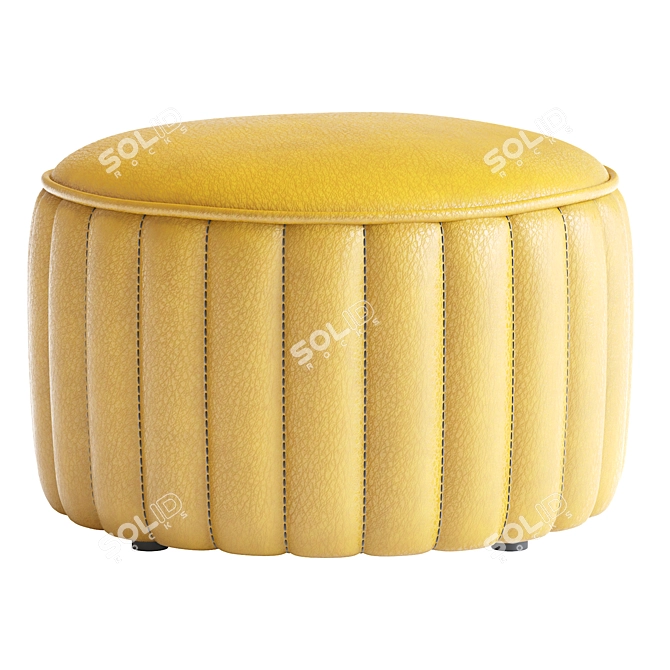 Mod Ottoman: Sleek Faux Leather 3D model image 2