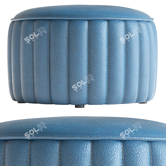 Mod Ottoman: Sleek Faux Leather 3D model image 6