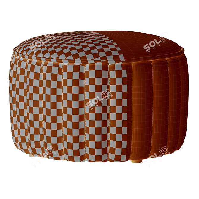 Mod Ottoman: Sleek Faux Leather 3D model image 7