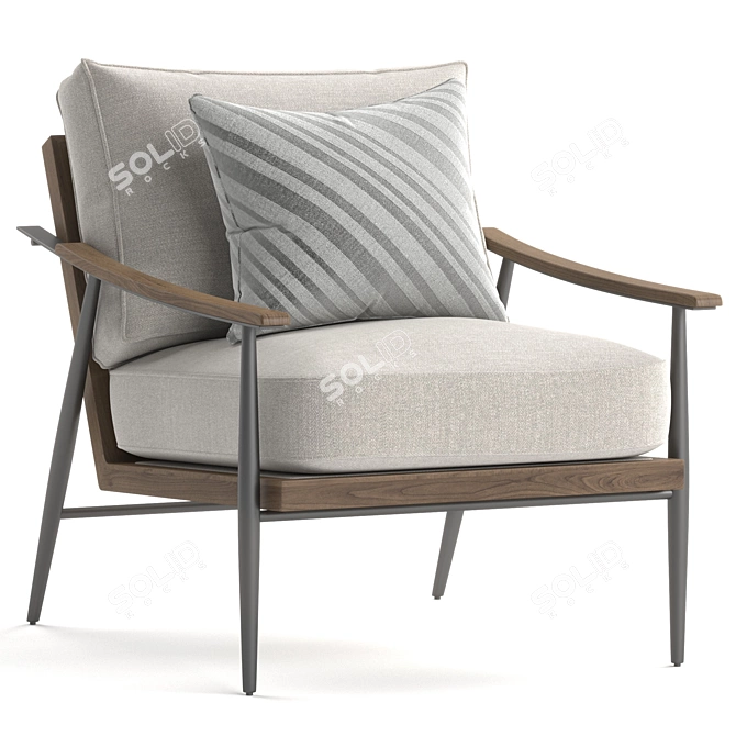 Vintage-Inspired Kennedy Chair - Gray 3D model image 1