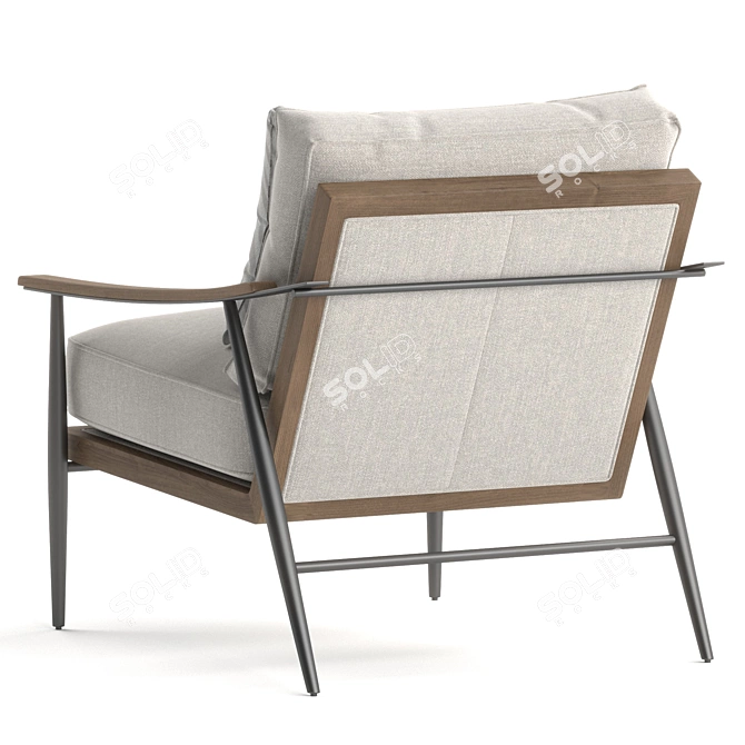 Vintage-Inspired Kennedy Chair - Gray 3D model image 3