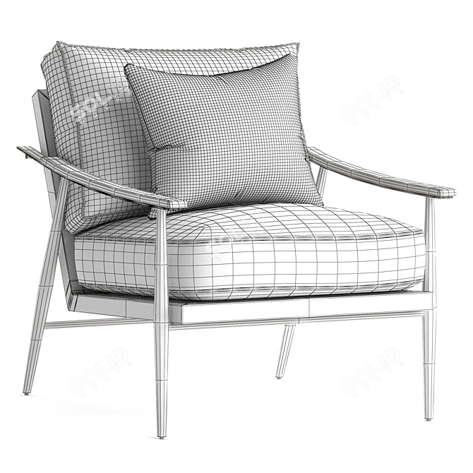 Vintage-Inspired Kennedy Chair - Gray 3D model image 4